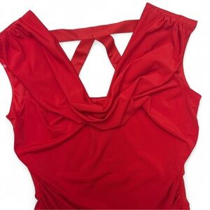 Y2K Vintage BCX Black Blouse Cowl Neck Beaded Red Women S Fairy Christmas Top